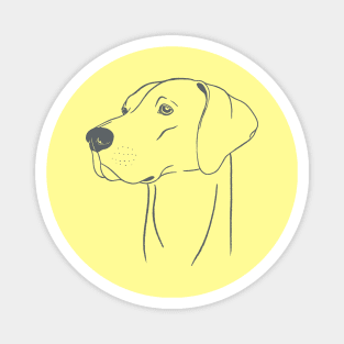 Weimaraner (Yellow and Grey) Magnet